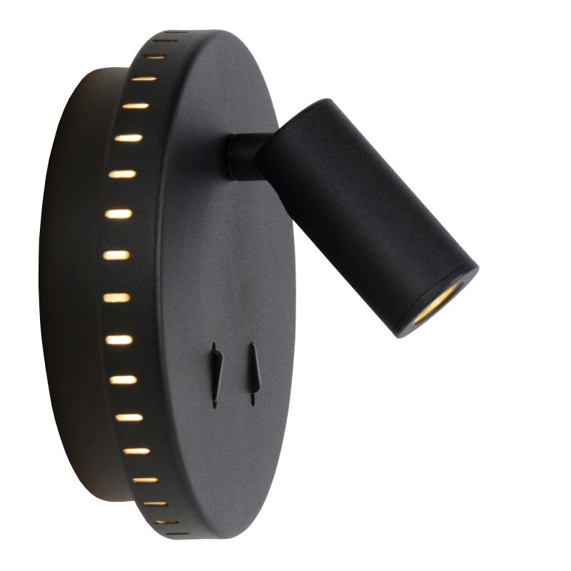 Lucide BENTJER - Nástenné svietidlo - Ø 14 cm - LED - 1x11W 3000K - Čierna